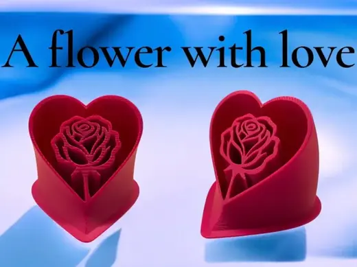 A flower with love