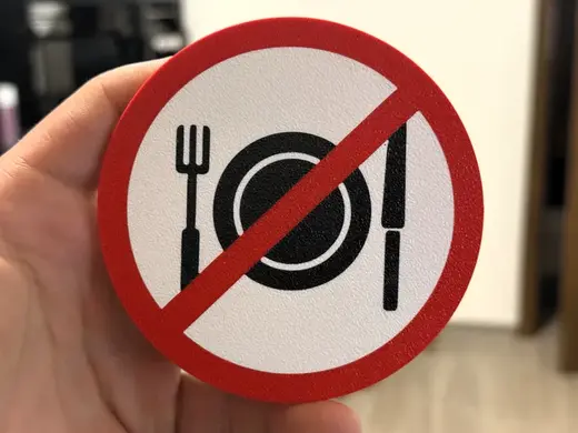 No Dishes Sign coaster