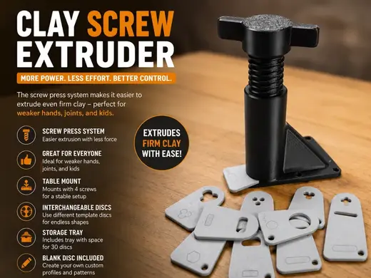 Clay Screw Extruder for Pottery & Play-Doh