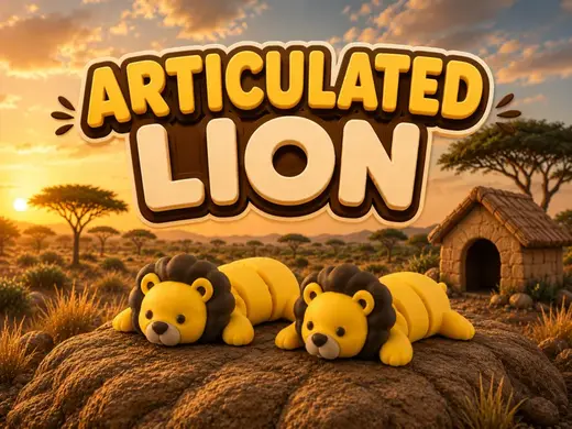 Mini Lion - Articulated Animal