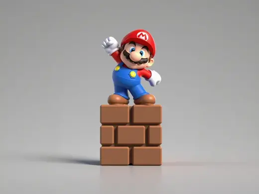 马里奥砖块-超级玛丽马力欧supermario周边手办-儿童涂色玩具