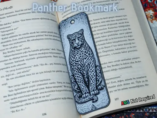 Celtic Knot Panther - Hueforge Bookmark