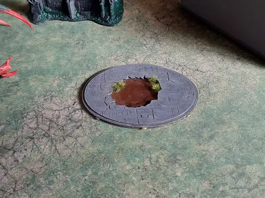 Paver puddle Big base for minifigs 120x90mm