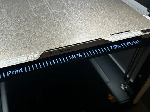 H2D status LED bar progress