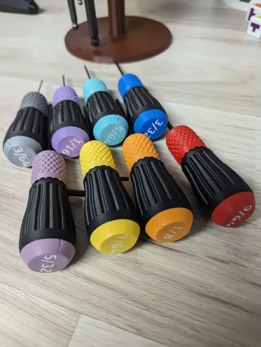 (SAE) Stubby Allen Key Handles (multicolor, print in place)
