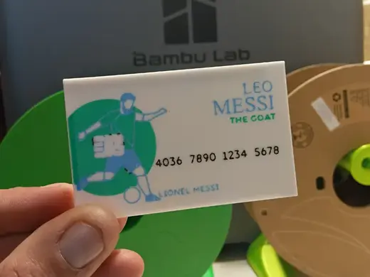 Messi credit card sleeve protector, Tap to Pay