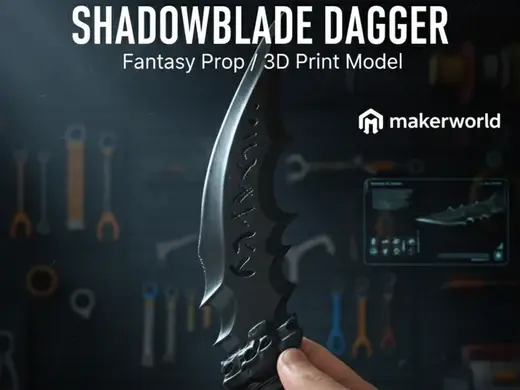 Shadowblade Dagger - Fantasy Prop / 3D Print Model