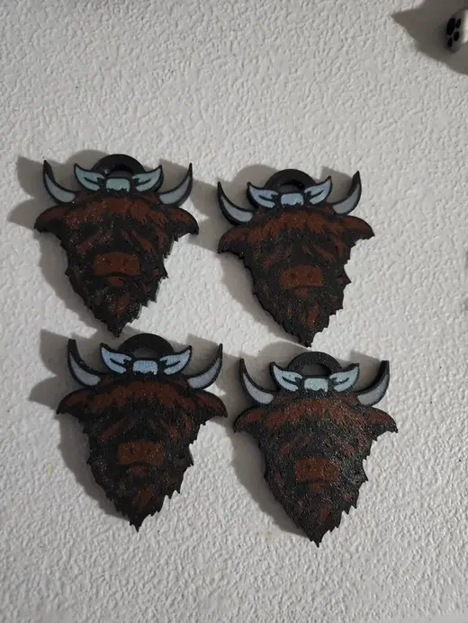 Highland Cow Keychain