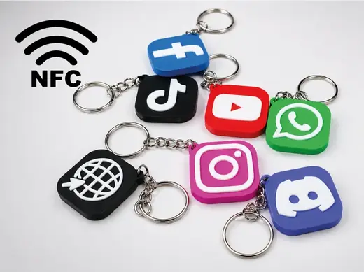 Keychain NFC Social Networks