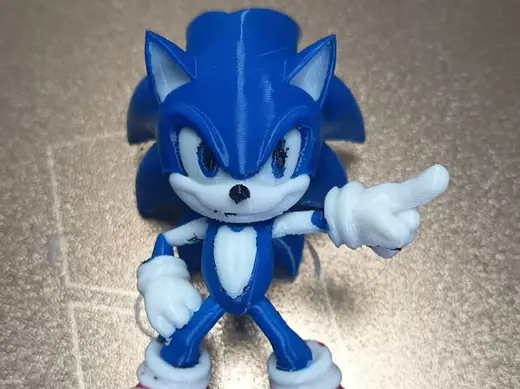 sonic 4 colores impreso con p2s en petg