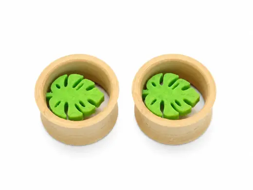 Monstera Tunnels (Ear Gauges)