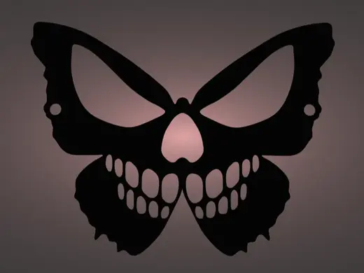 Butterfly skull mask