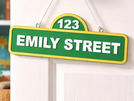 Sesame Street Style - Custom Sign