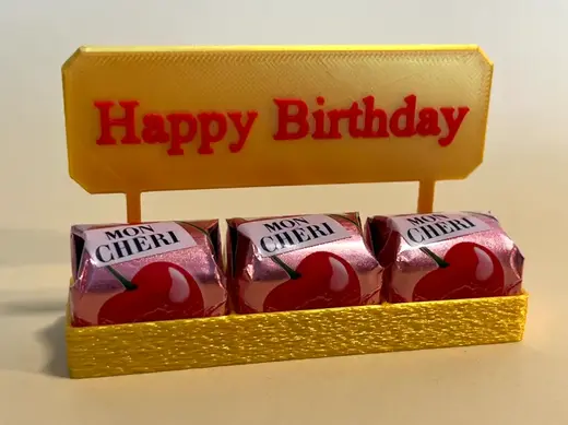 Geschenkbox für MON CHERI und Ferrero Küsschen