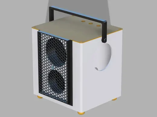 Portable Speaker Box with Bass Radiator