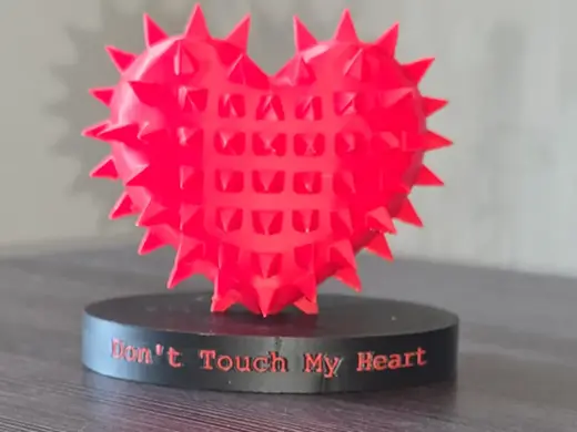 Don't Touch My Heart – Spiky Heart Sculpture