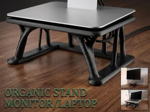 Organic stand for monitor or laptop