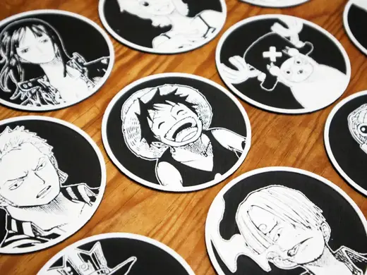 Posavasos de One Piece | 10 unidades | Fan Art