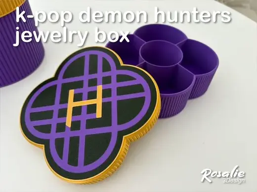 K-Pop Demon Hunters jewelry box with Huntrix logo