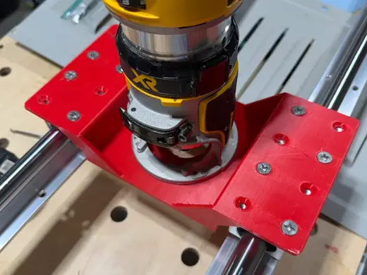 Dewalt Slab Flattening Jig on 20UU Bearings