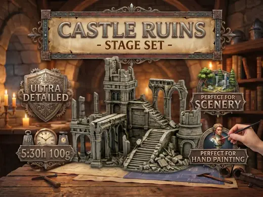 Castle Ruins Stage Set