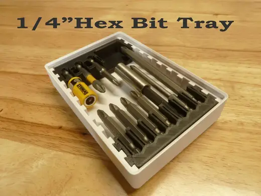 Gridfinity 1/4" Hex Bit Holders - DeWalt Craftsman