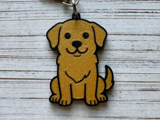 Golden Retriever Keychain