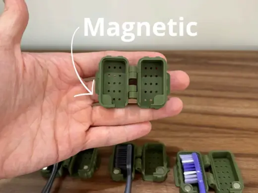 Magnetic Toothbrush travel case