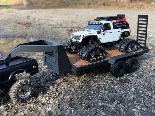 1/30 Scale Gooseneck Flatbed Trailer