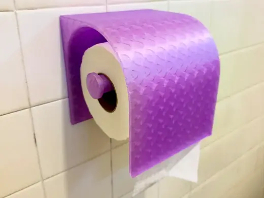Toilet Roll Holder with Splash Guard