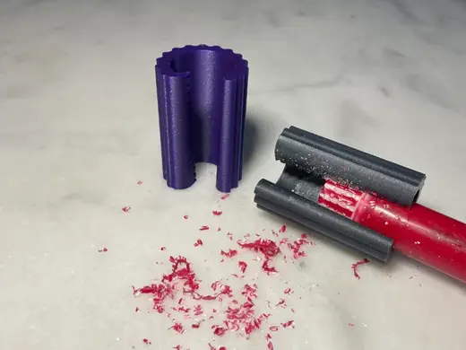 Uniqe candle sharpener. Without cutting blade