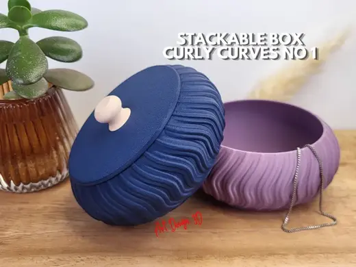 Jewelry Box Stackable Curly Curves No 1