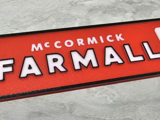 Farmall 3 Color Magnetic Toolbox Logo 8x3 Magnets