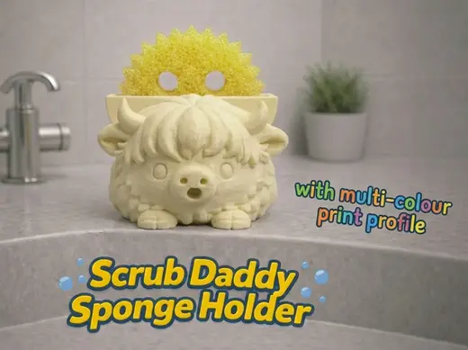 Clyde the Highland Cow Scrub Daddy Holder