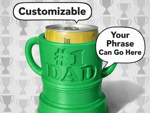 #1 Dad Trophy Can Holder Father's Day coozie