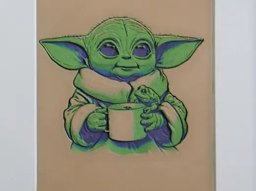 Baby Yoda Hueforge