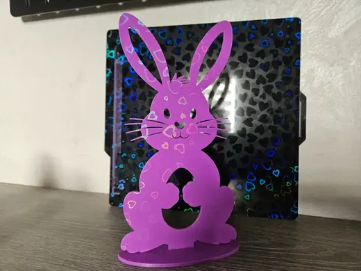 Osterhase Standfigur mit Ei 115x220mm