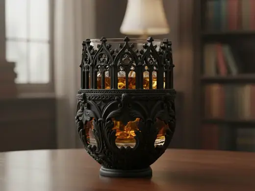 Gothic Cathedral Glass Sleeve: Dark Elegance