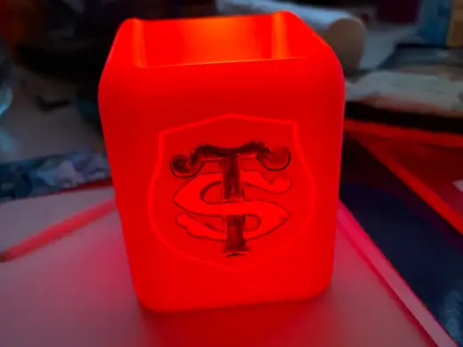 LED-Lampe mit Stade-Toulousain-Motiv