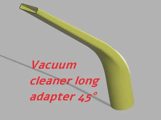 Vacuum cleaner long adapter 45°