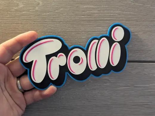 Trolli candy sour worms logo sign plaque 2-sizes