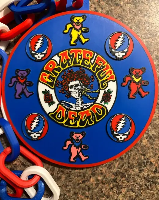 Grateful Dead Oversized Logo - Skull and Roses