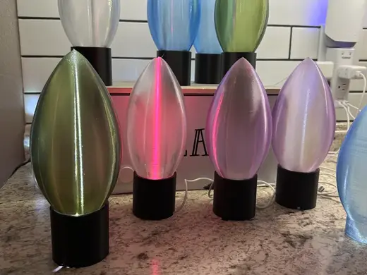 Oversized Vintage Christmas Light Lamps