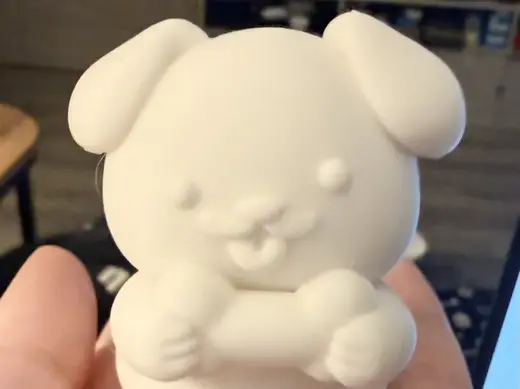 Cute chibi puppy figurine