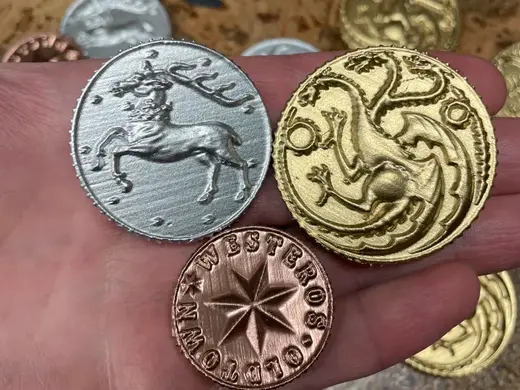 Game of Thrones Coins - Gold Dragon Silver Stag