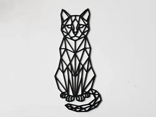 Geometric Cat Wall Art