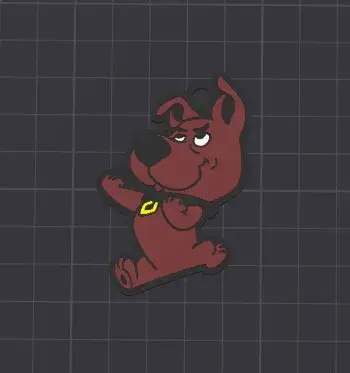 cute scrappy doo keychain / necklace charm