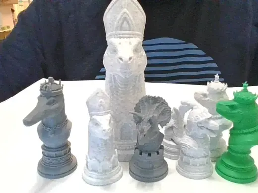 dinosaur chess set full
