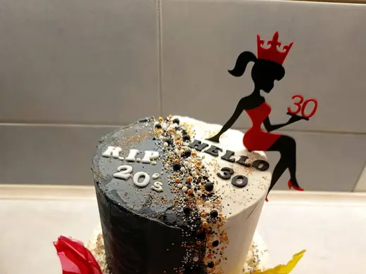 Lady with Crown – 30th Birthday Cake Topper