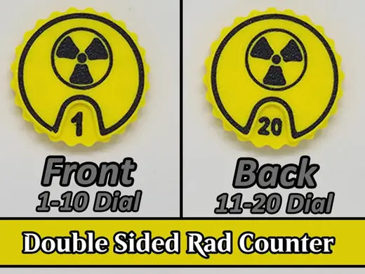 MTG Fallout Rad Counter - Double Side 1-20 Dial